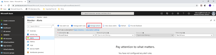 Creating Alerts In Microsoft Azure
